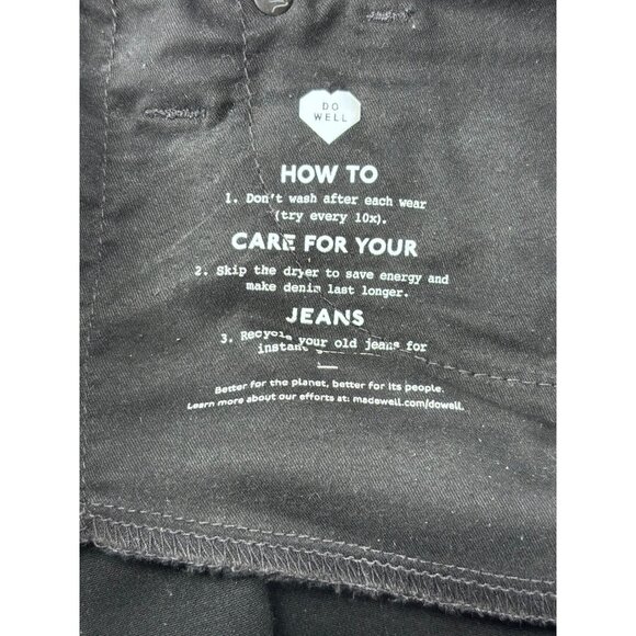 Madewell Curvy High-Rise Skinny Jeans Black Denim Size 29T - Picture 14 of 15